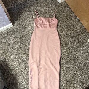 BHLDN Pink Spaghetti Strap Bodycon Maxi Dress